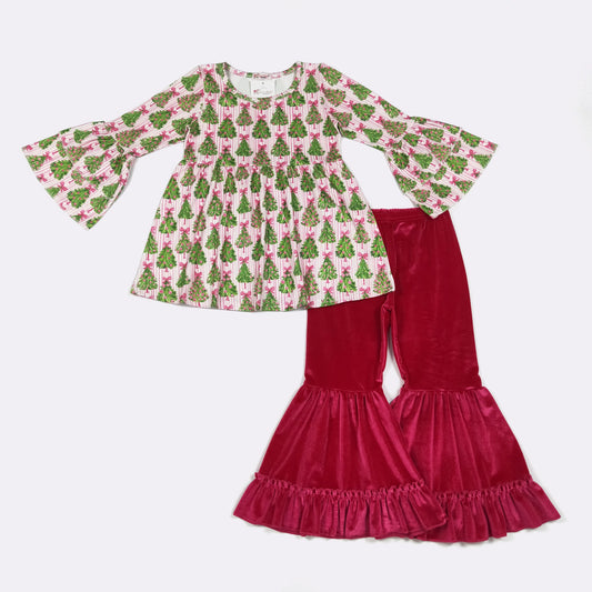 Evergreen Stripes 2 piece Boutique Bell Set
