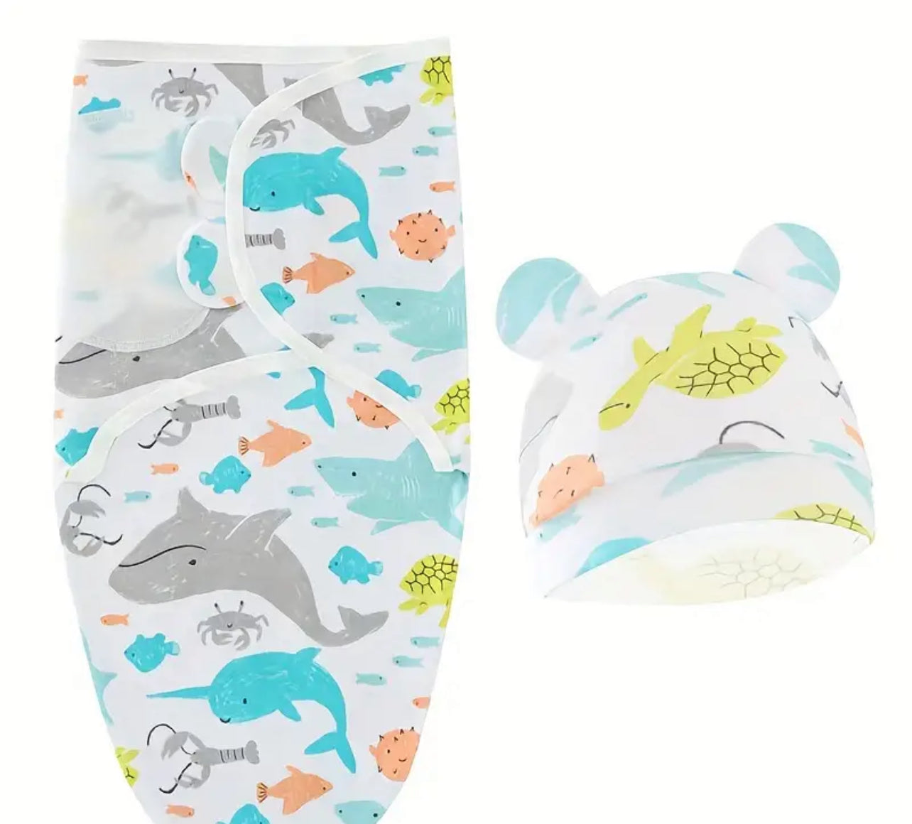 Cotton Swaddle 2-Piece Set