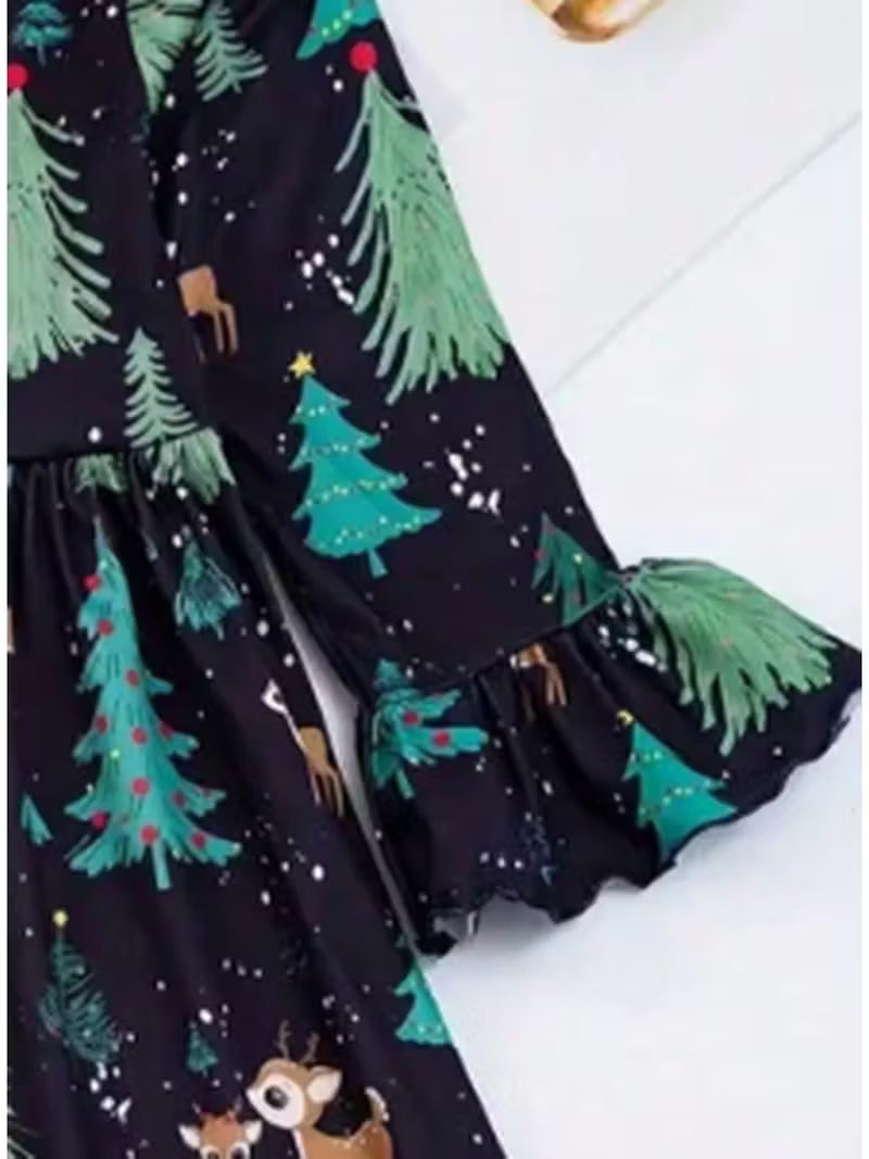 Midnight Christmas A-line dress