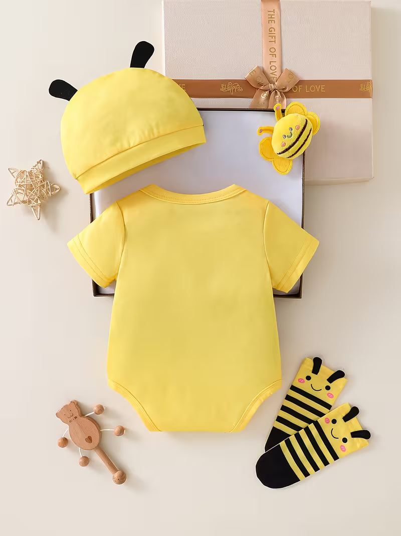 Adorable animal 3-pc onesie sets