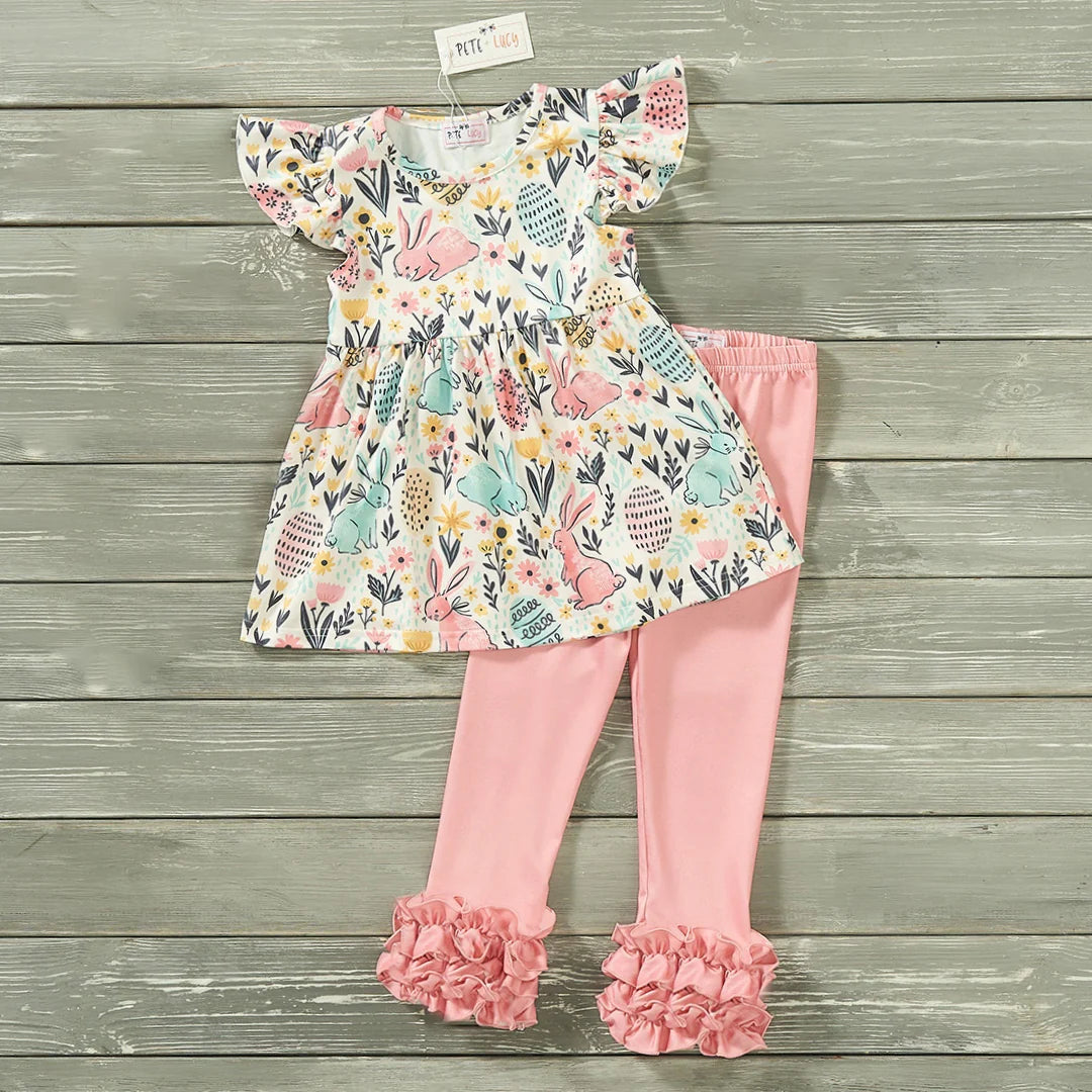 Bunnies in Bloom 2-Piece Pant Set