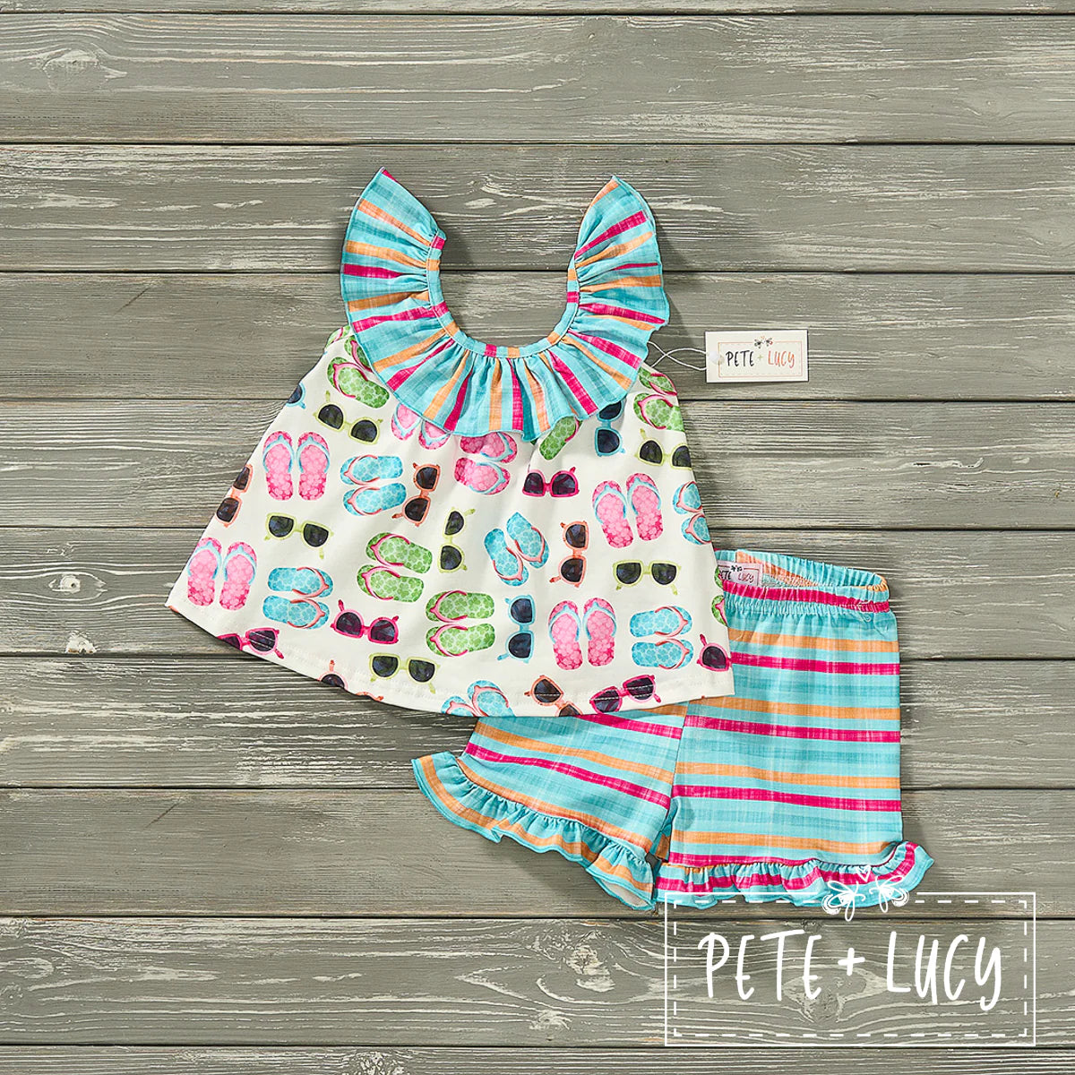Flip-Flop Summer Girls short set