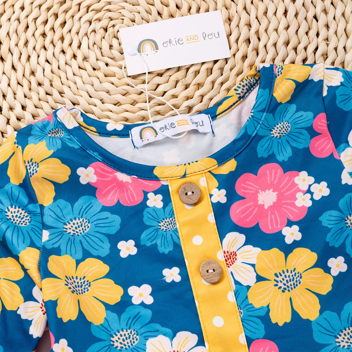 Floral Fun A-line long sleeve dress