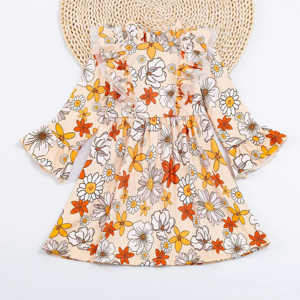 Flowery Fun Long Sleeve Dress