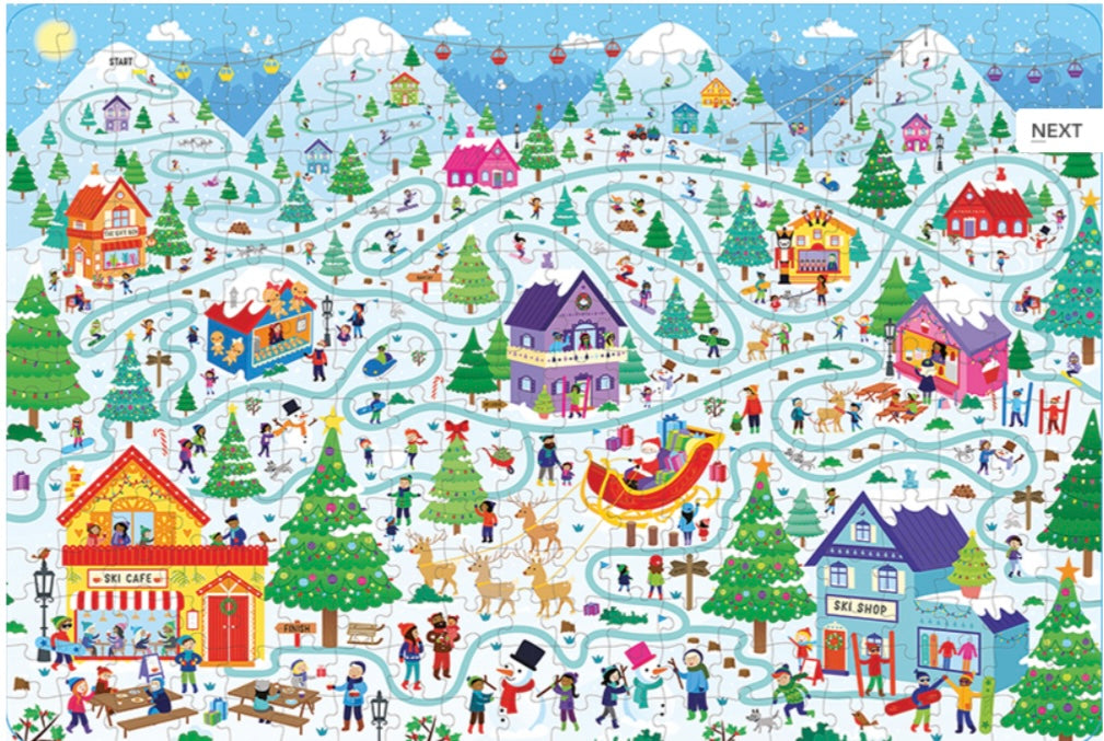 Christmas Maze- Book and Jigsaw Puzzle