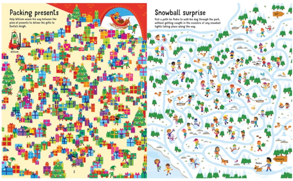 Christmas Maze- Book and Jigsaw Puzzle