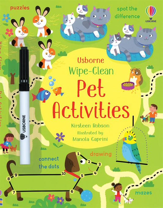 Wipe-Clean Pet Activities Book