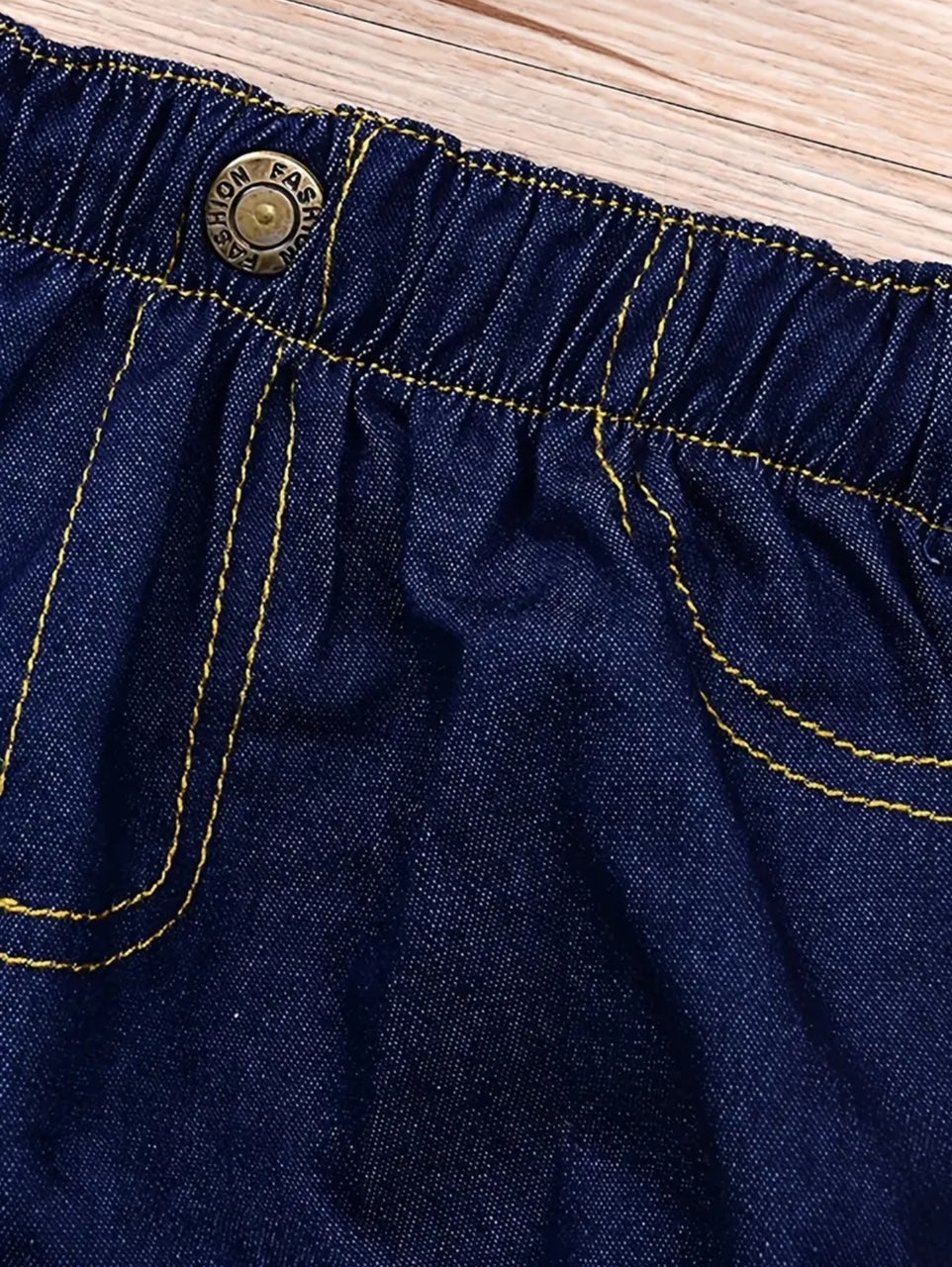 "Sunday Funday" 3 Pc Plaid and Denim Bummie Set