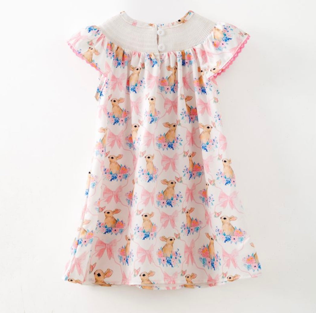 Bunny Bow Smocked Dress