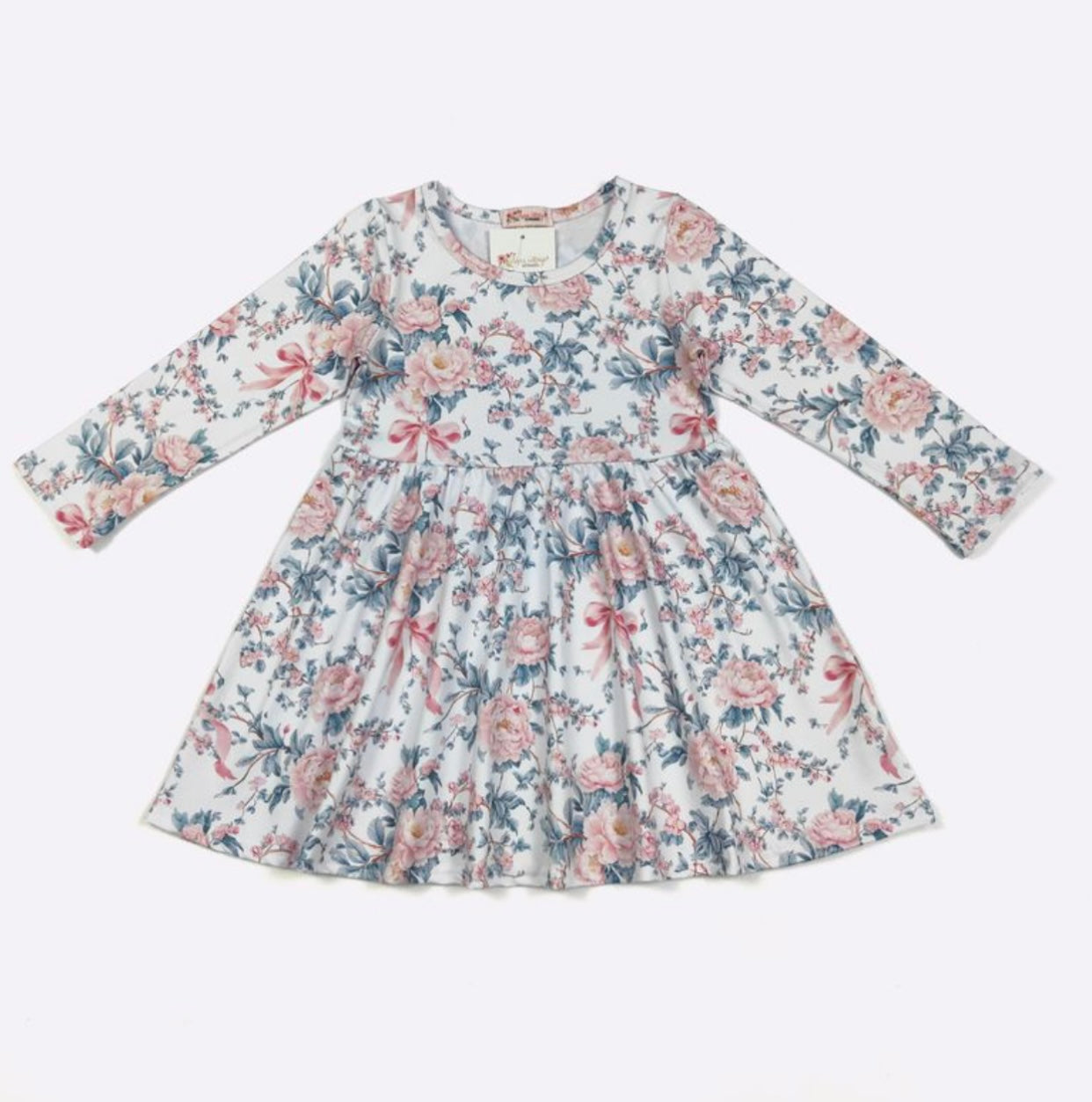 Ribbon Whisper Girl's Long Sleeve Dress