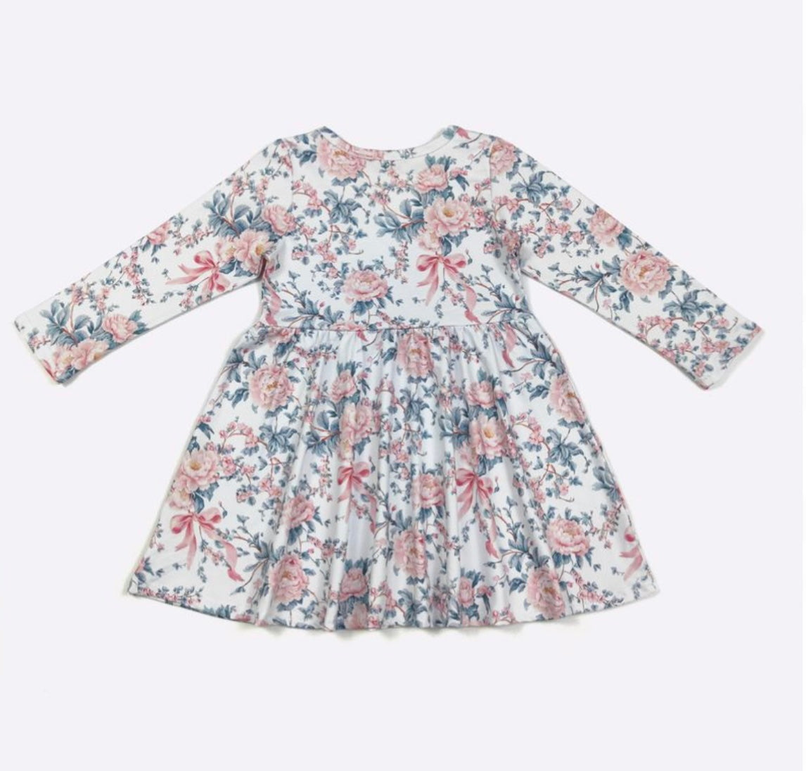 Ribbon Whisper Girl's Long Sleeve Dress
