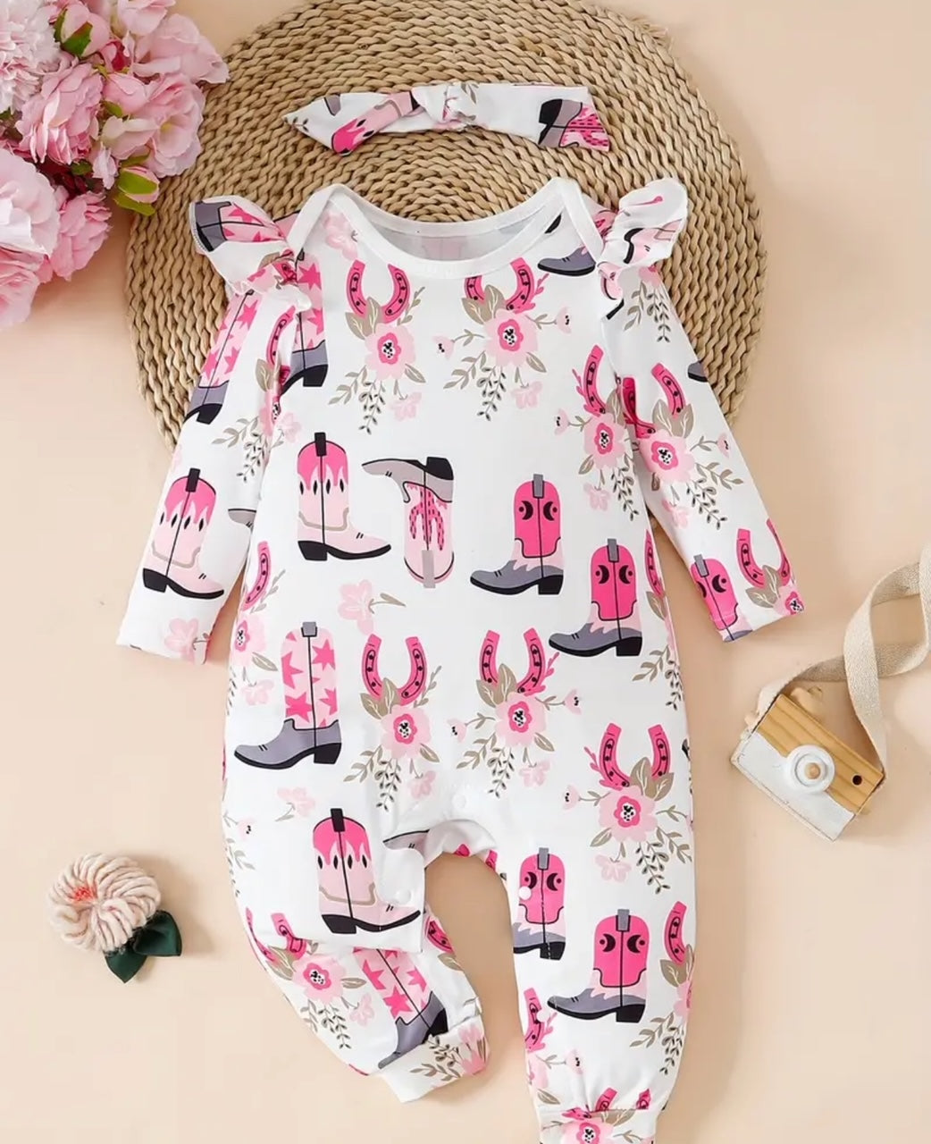 Cowgirl Cutie-2pc Girl's Infant romper