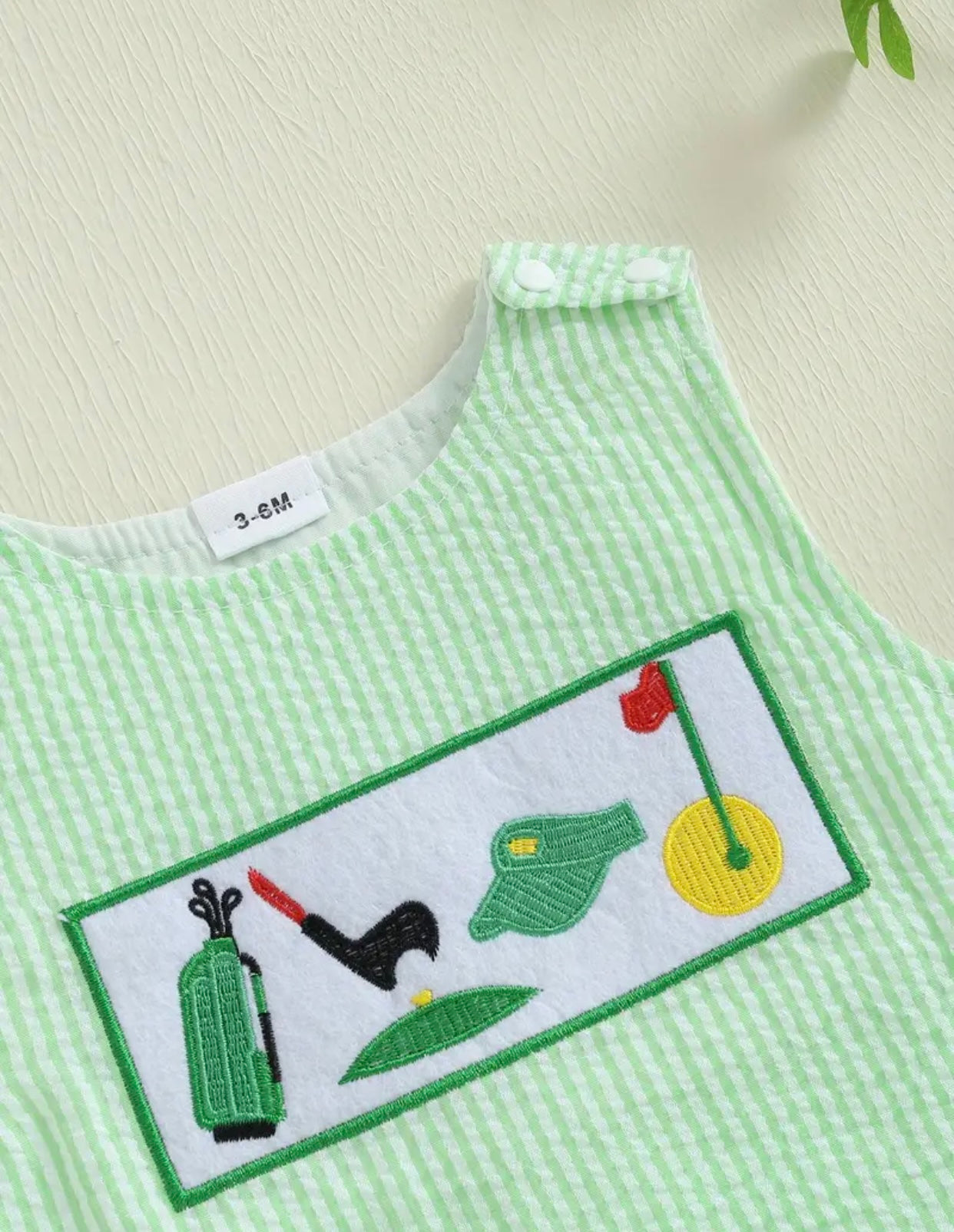 Golf Buddy Seersucker romper