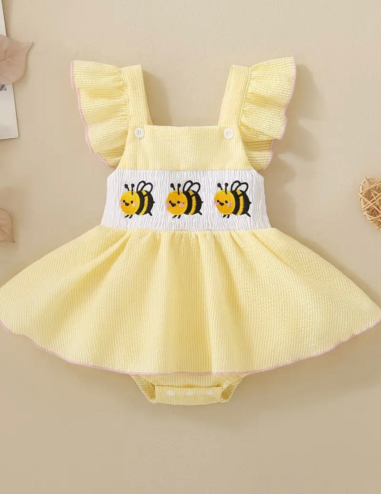 Baby Bee Halter Romper