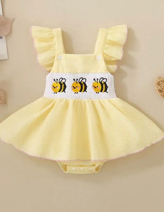 Baby Bee Halter Romper