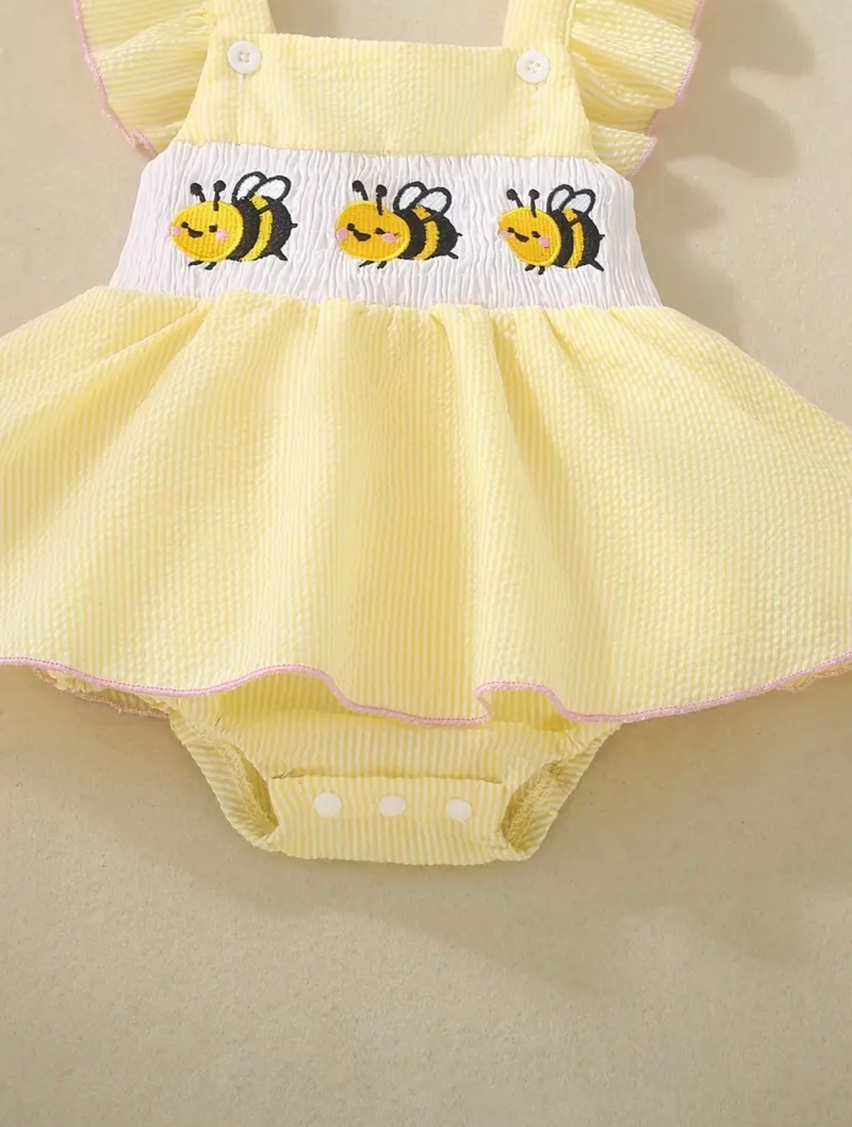 Baby Bee Halter Romper