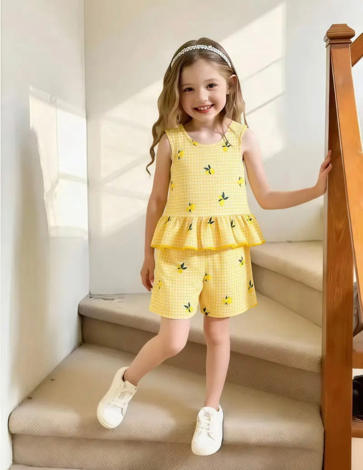 Lucky Lemons Girl's short set