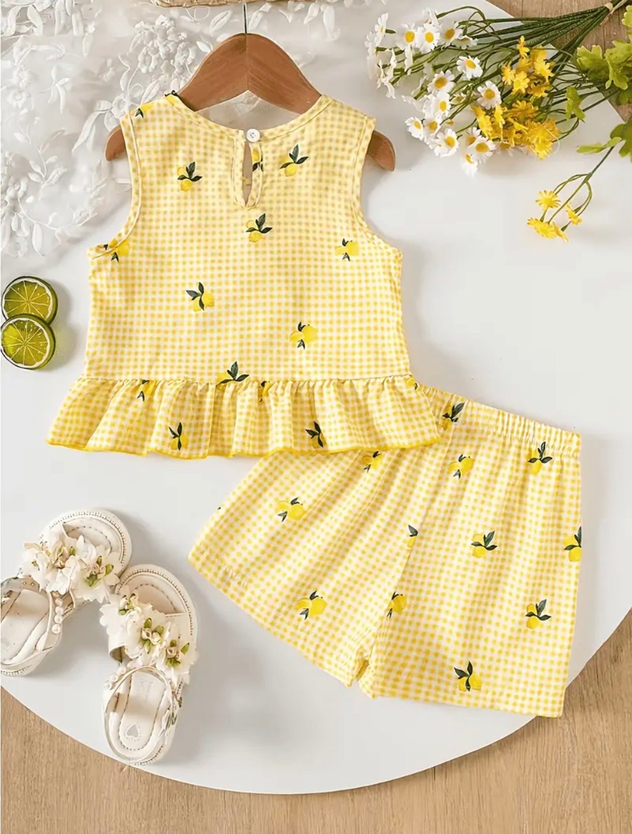 Lucky Lemons Girl's short set