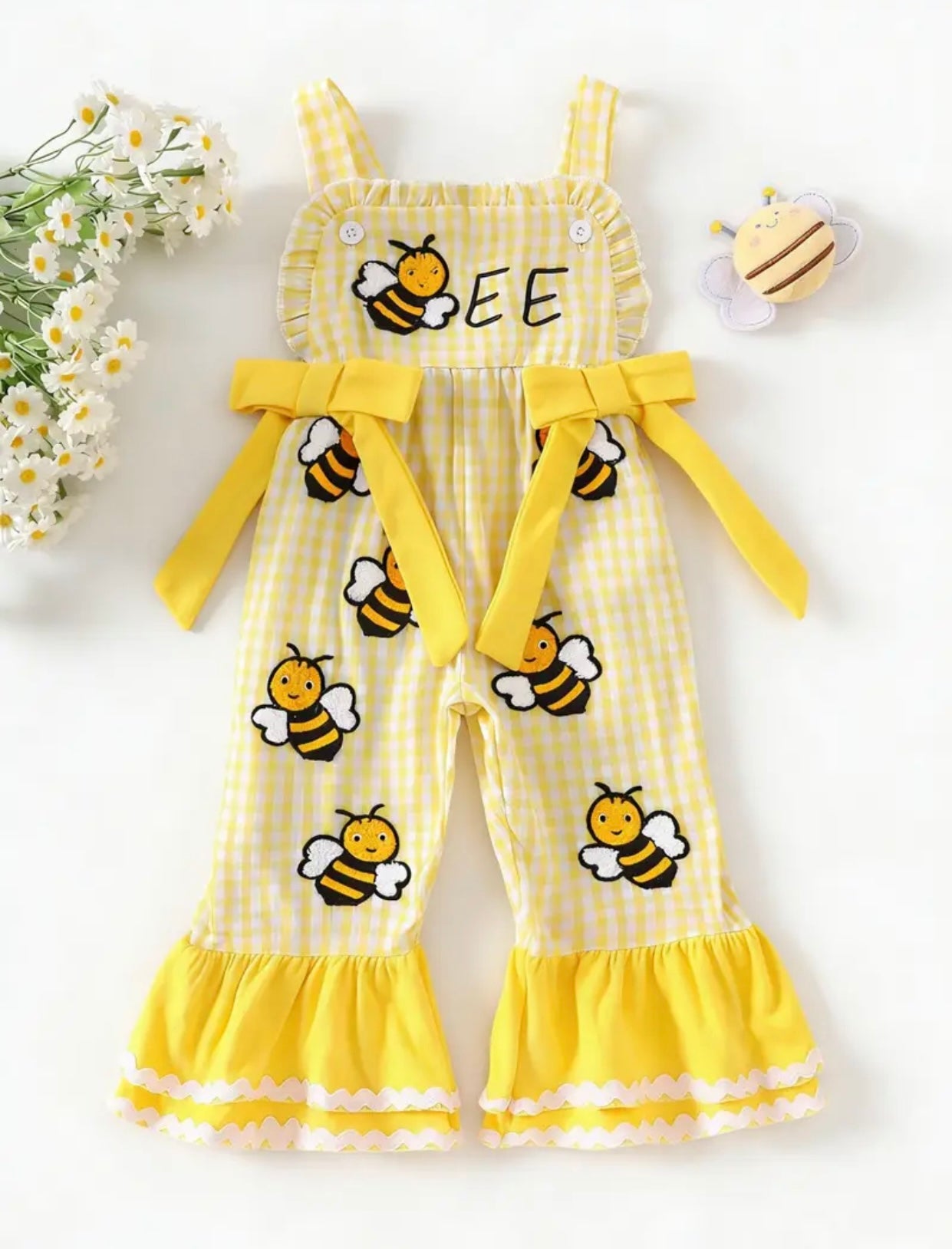 Bee-You-tiful pant ruffle romper