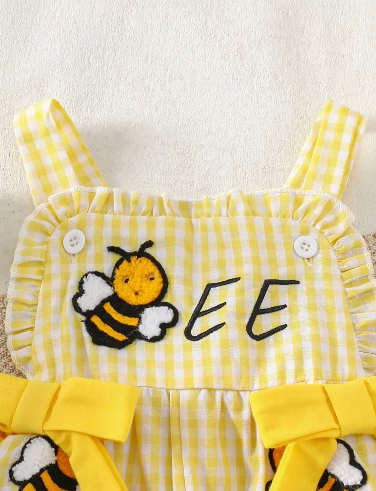Bee-You-tiful pant ruffle romper