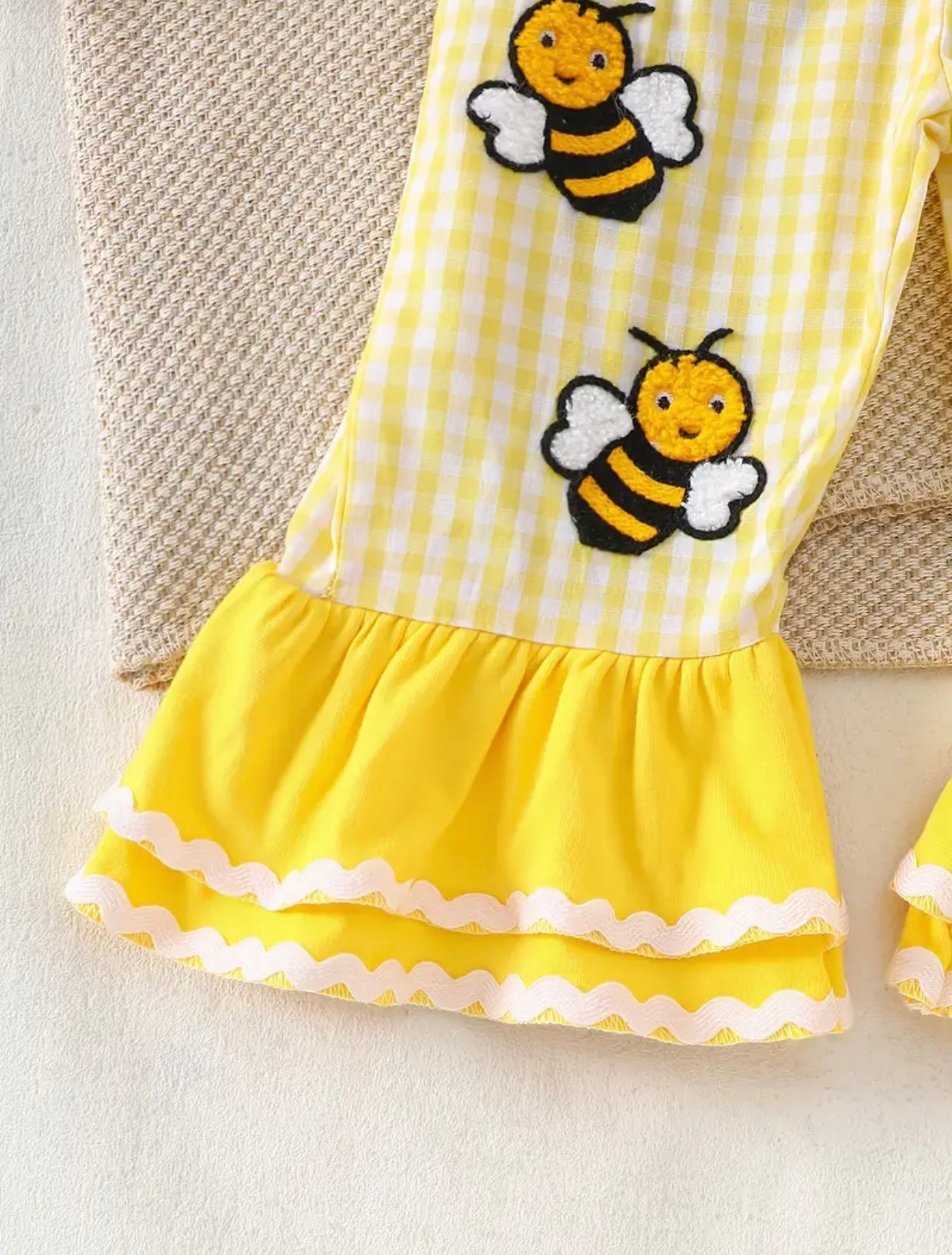 Bee-You-tiful pant ruffle romper