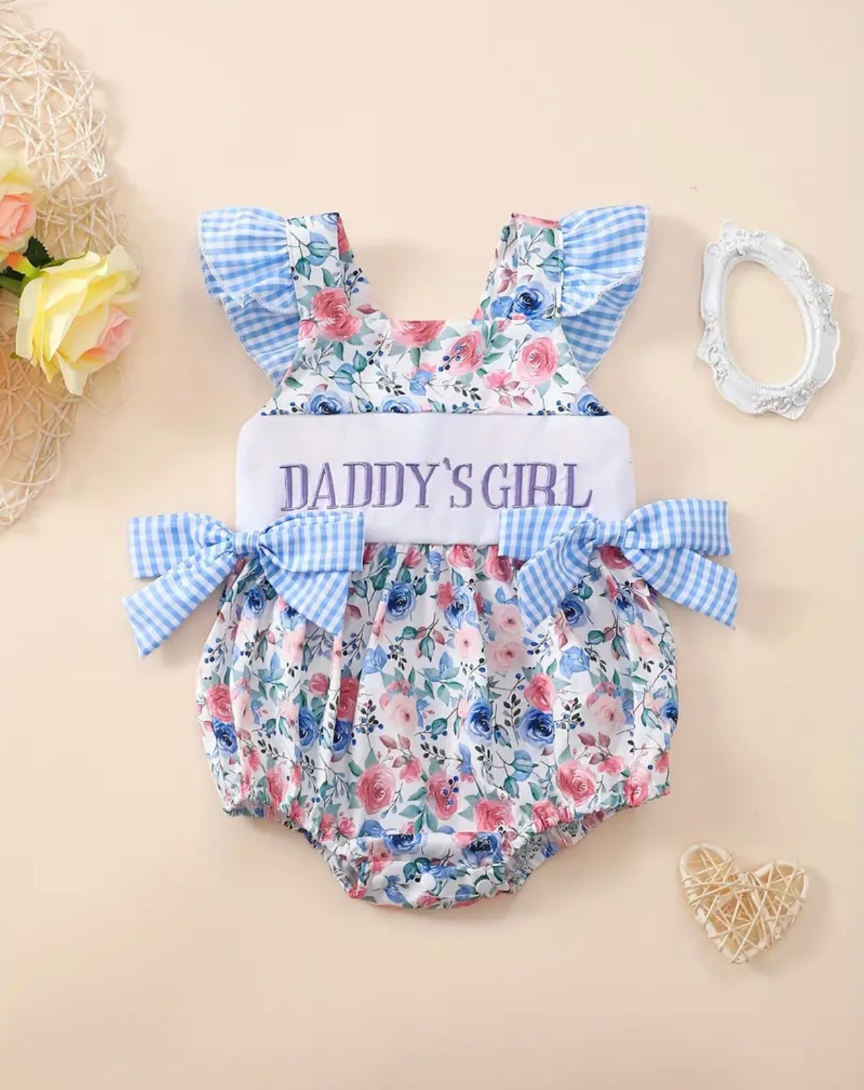 Daddy's Girl Floral bubble romper