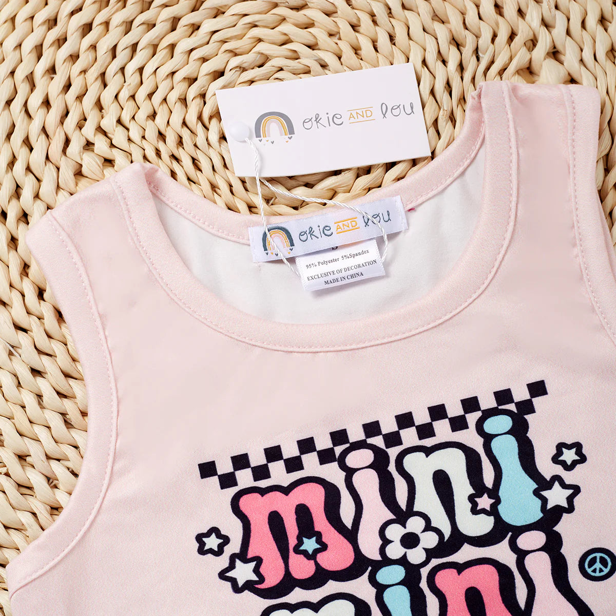 Mini + Mama - Girl's Sleeveless, Fringe Bottom Tank