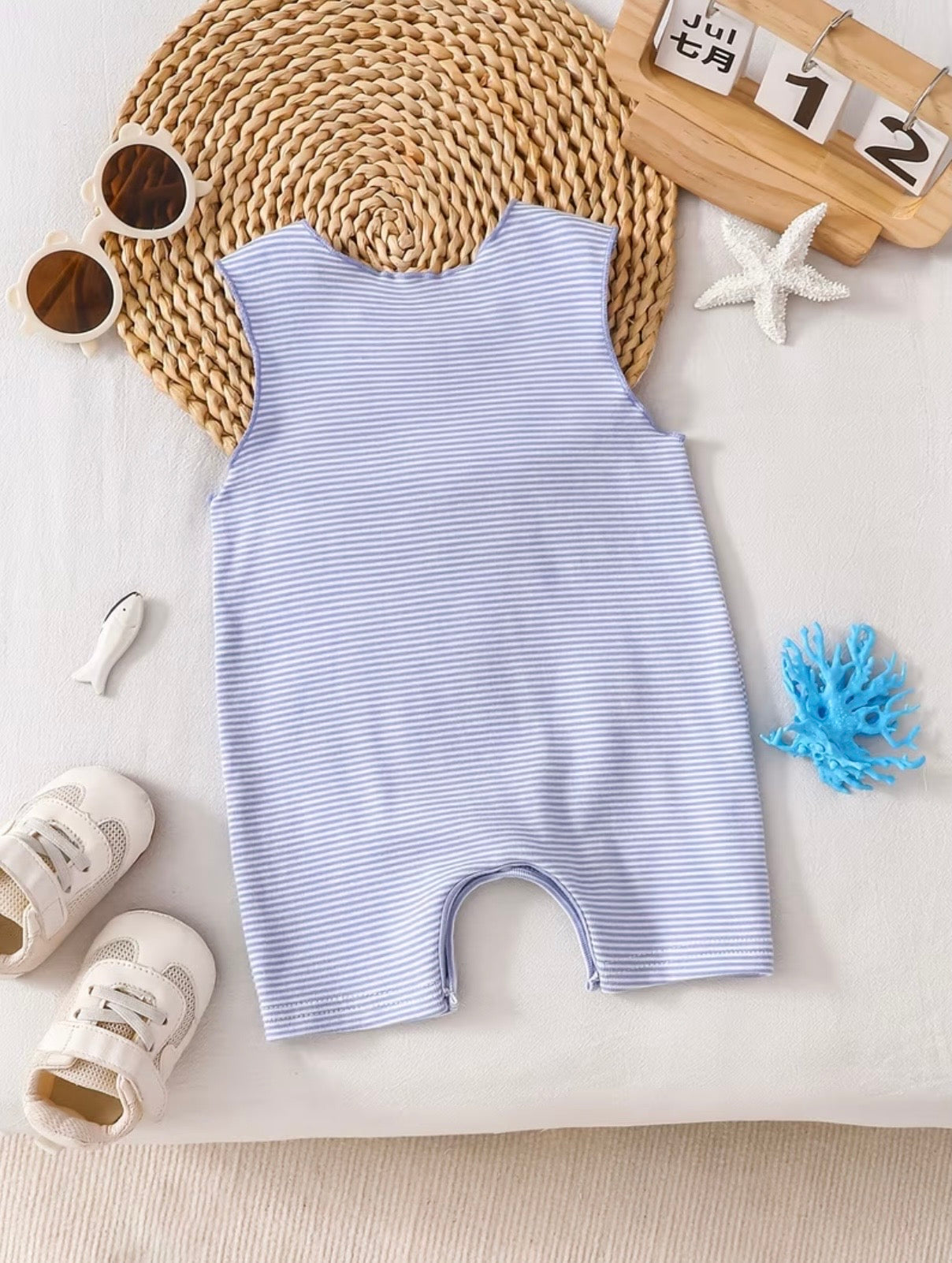 Friendly Fish shorty romper
