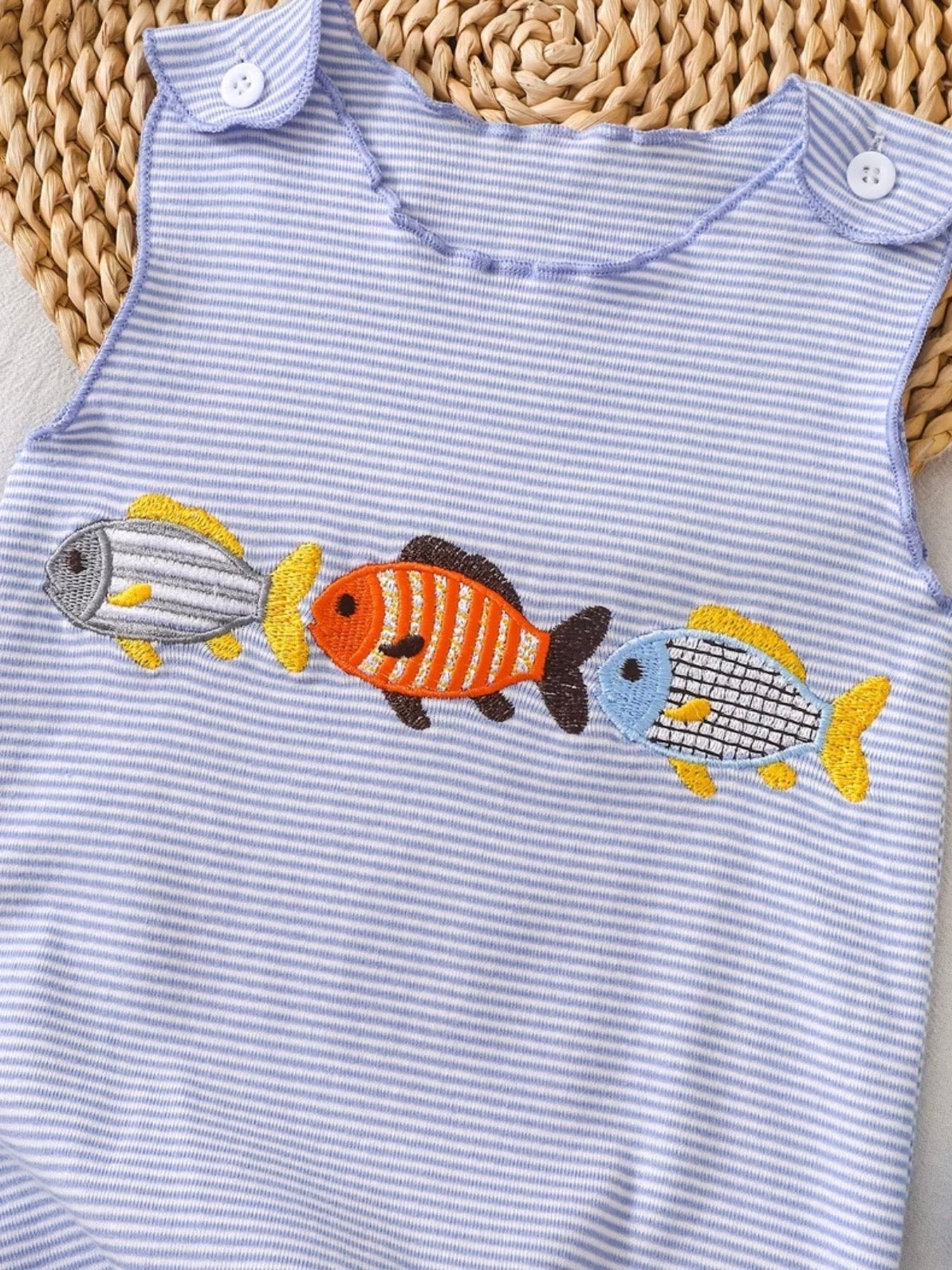 Friendly Fish shorty romper