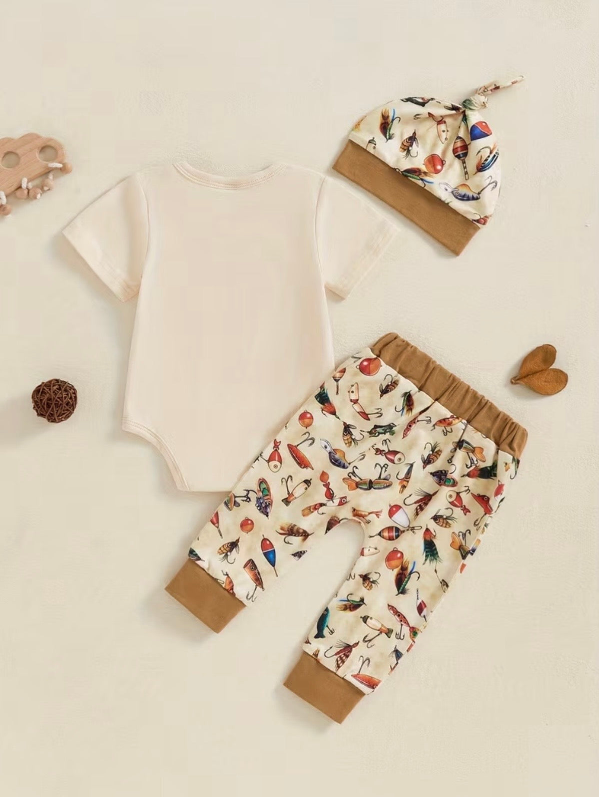 Fishing Pole Yet? 3 piece baby/toddler set