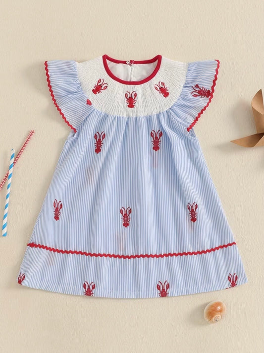 Lobster Boil Smocked Dress
