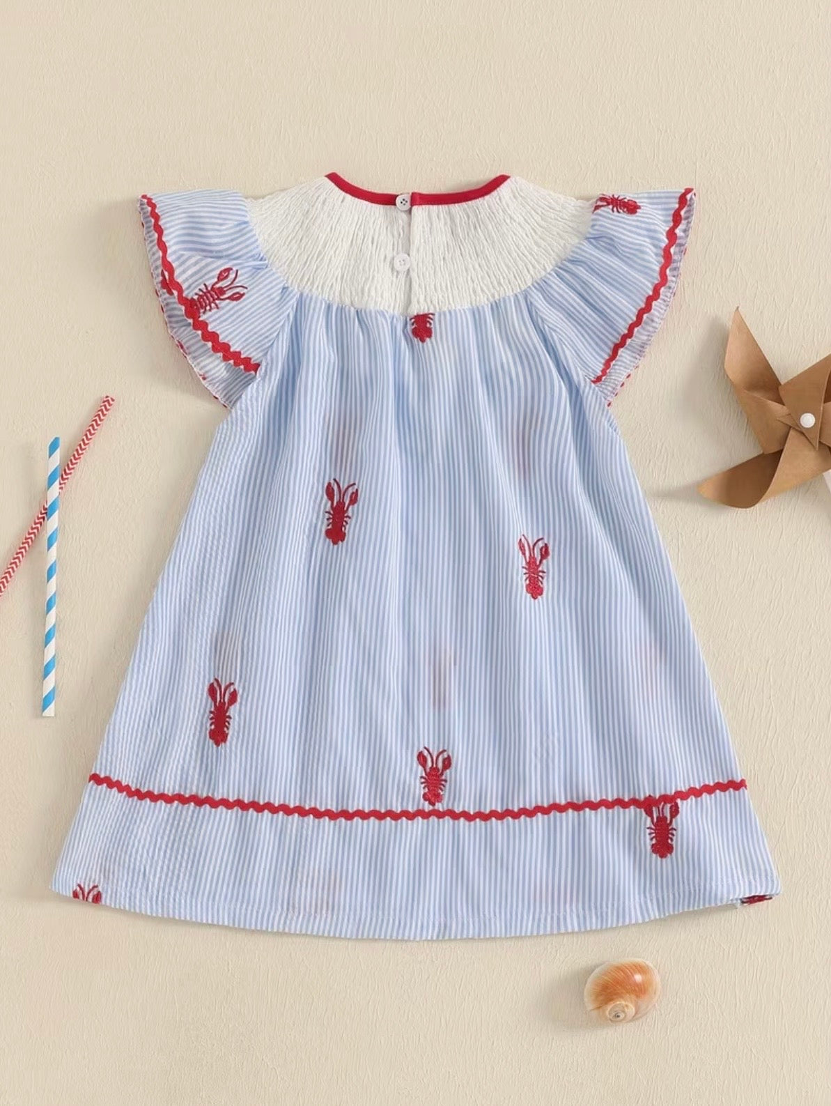 Lobster Boil Smocked Dress