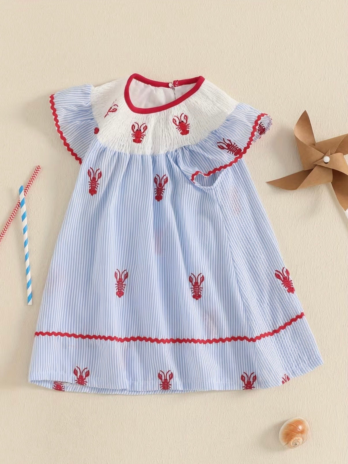 Lobster Boil Smocked Dress