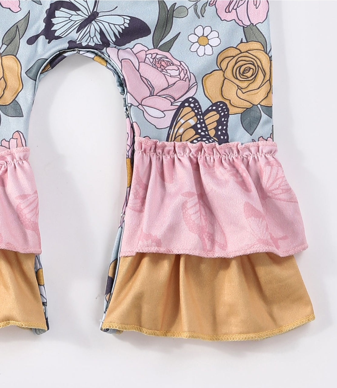 Butterfly Garden Flutter Sleeve girl's Infant romper