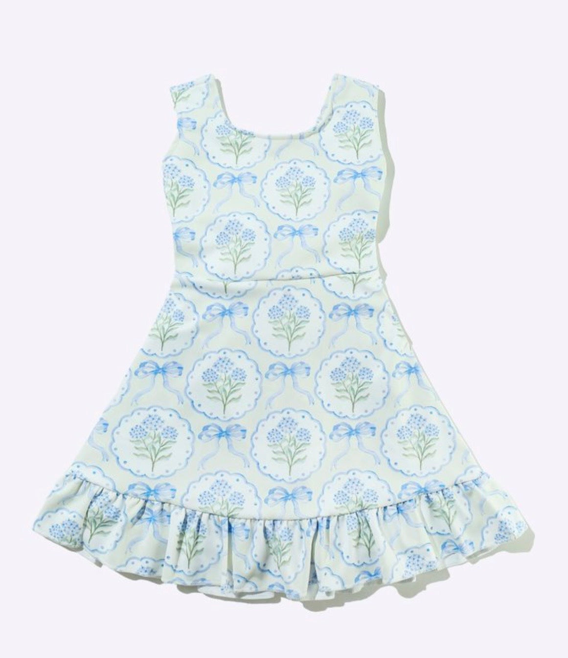 Hydrangea Print Girl's Athletic Dress