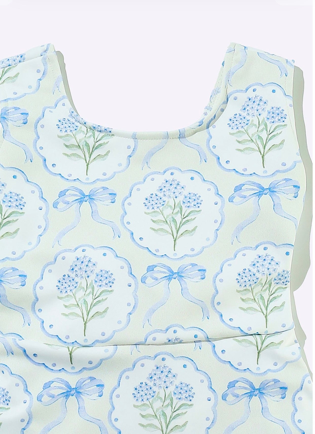 Hydrangea Print Girl's Athletic Dress