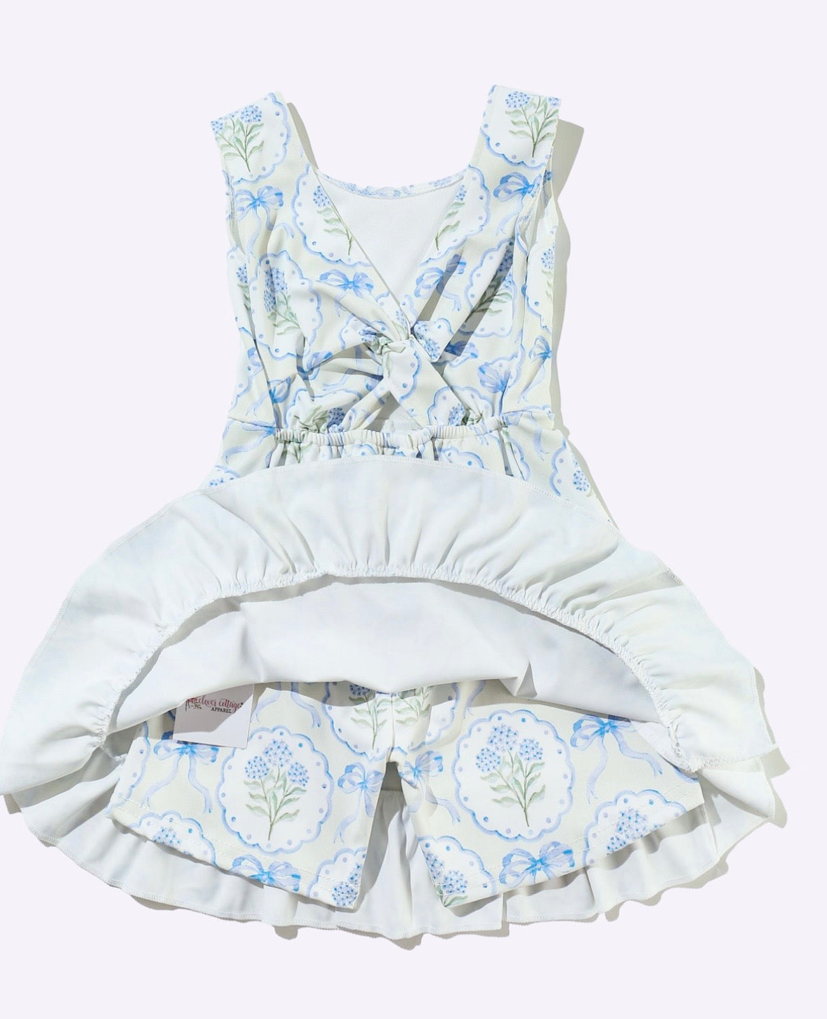 Hydrangea Print Girl's Athletic Dress
