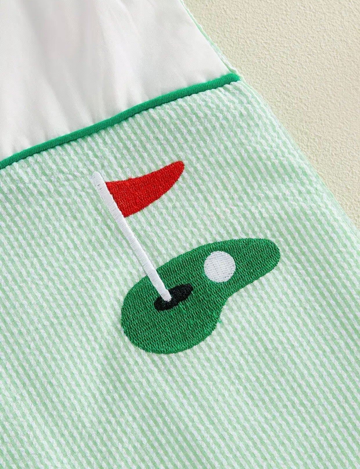 Going Golfing Embroidered Coverall Romper