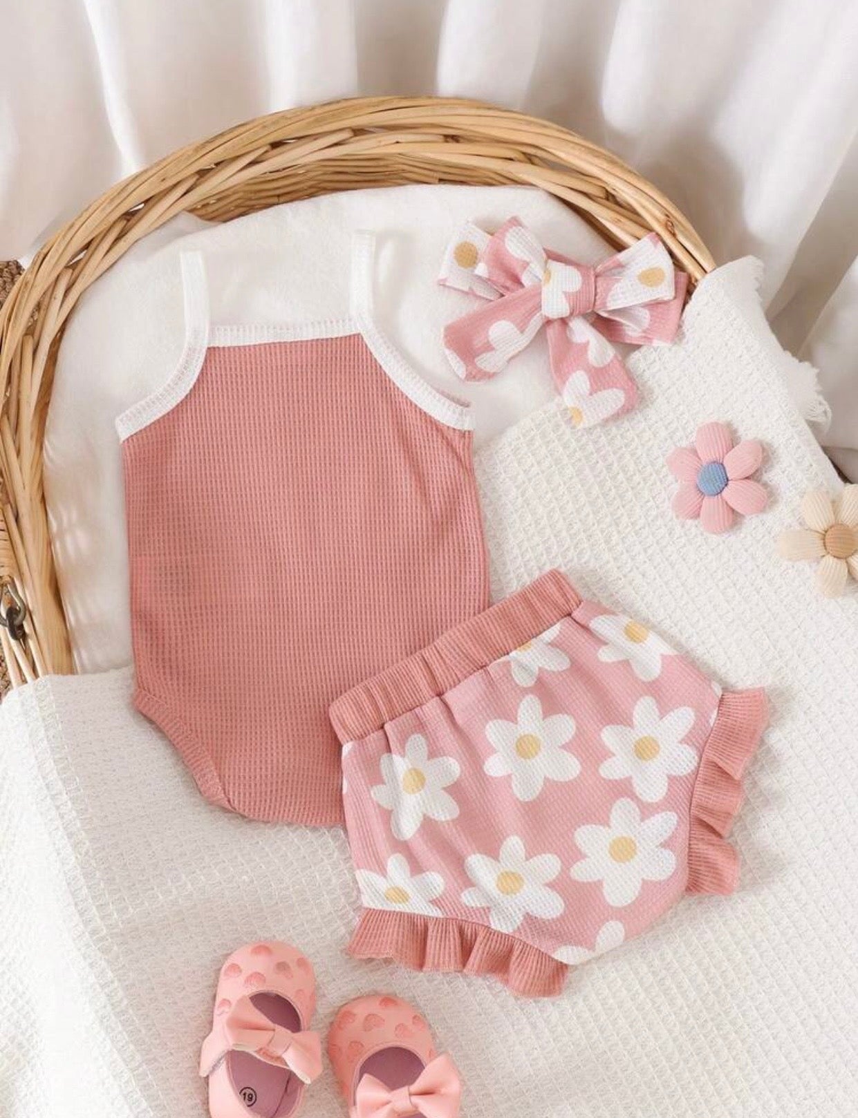 Dusty Rose 3-pc Bummie set