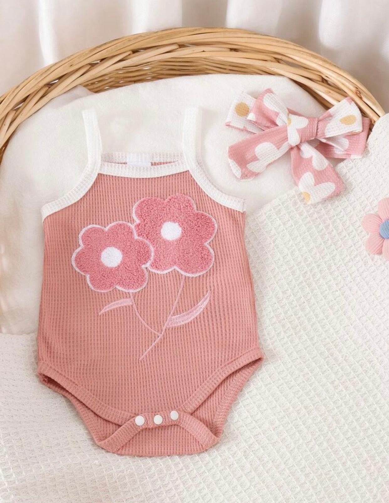 Dusty Rose 3-pc Bummie set