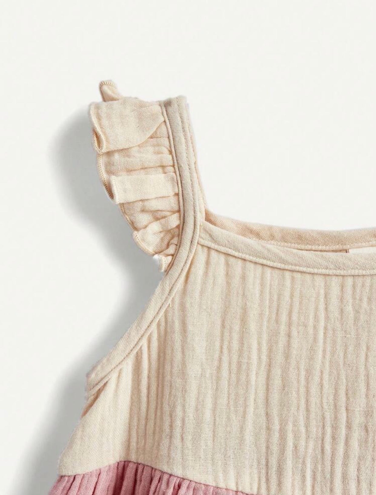 Strawberry Sherbert flutter sleeve dress