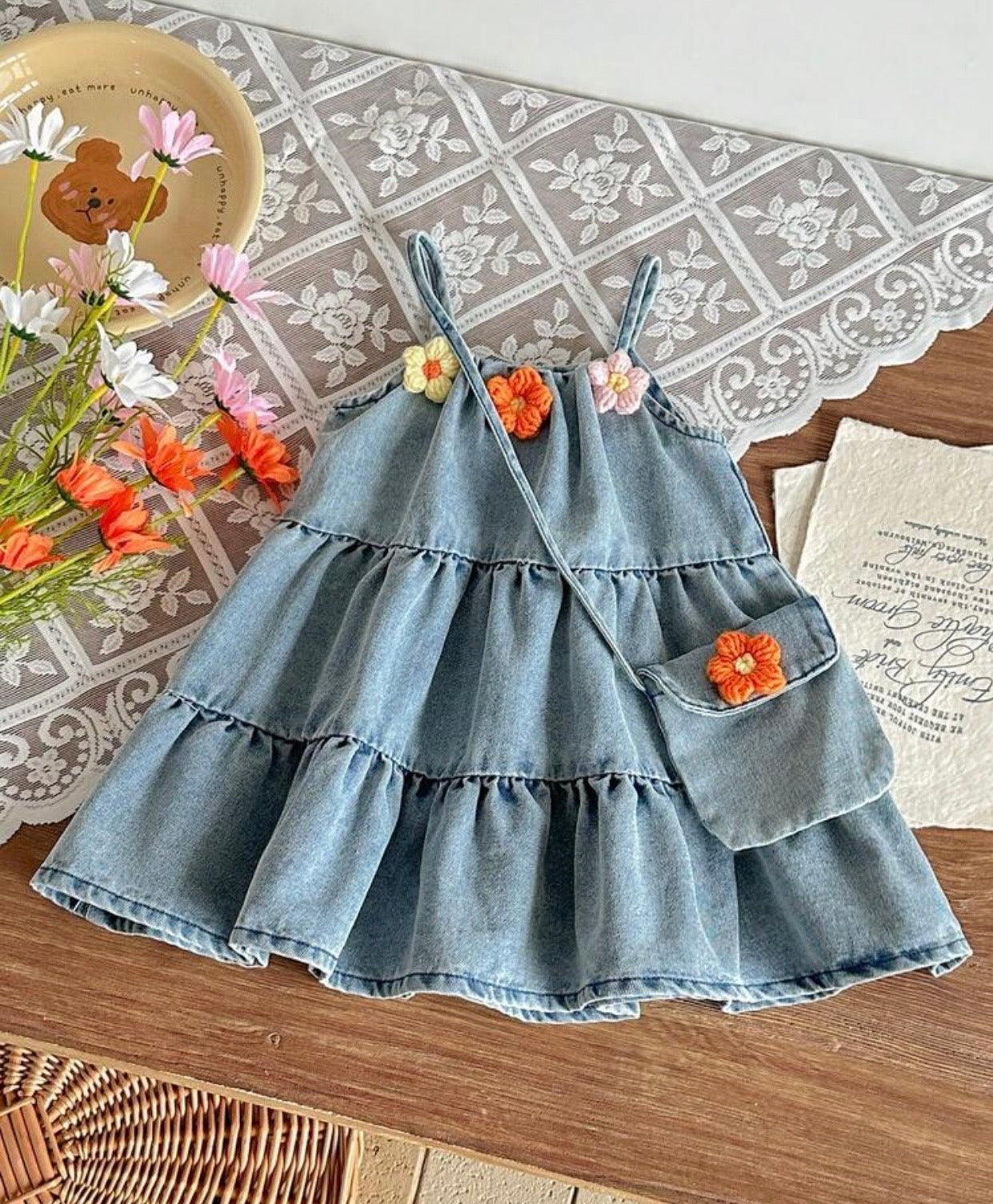 Darling Denim Dress and Matching Purse