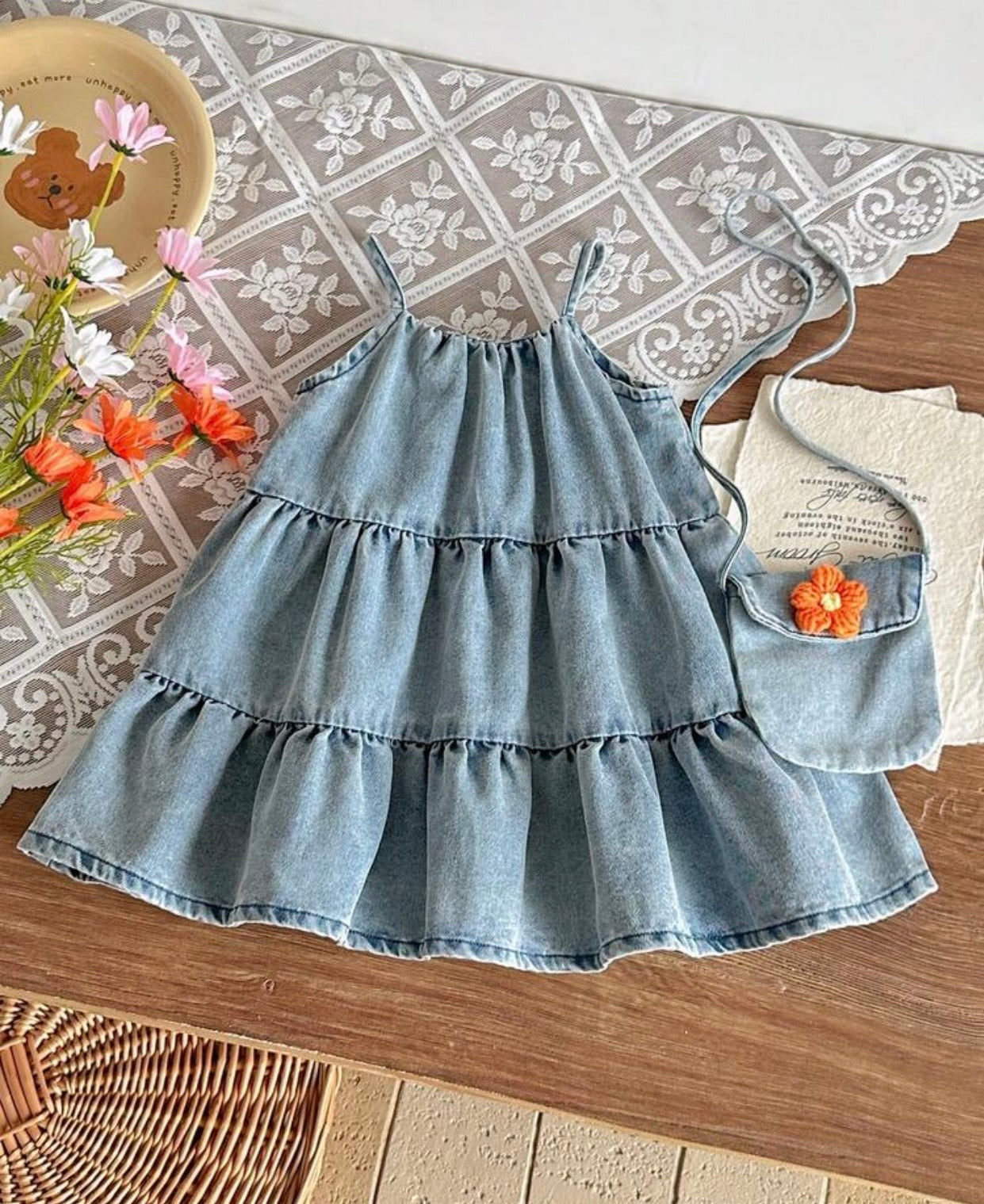 Darling Denim Dress and Matching Purse