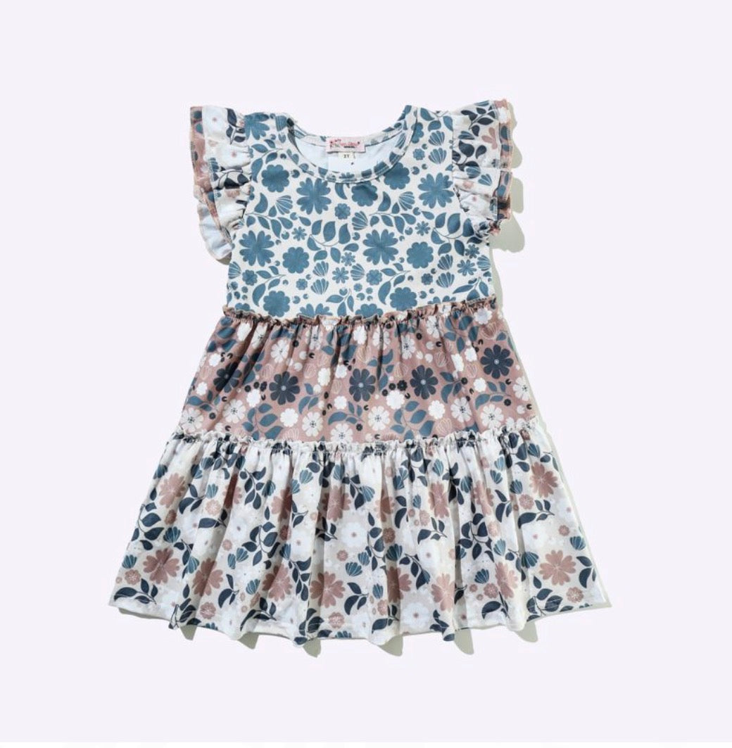 Emerald Autumn 3 tiered flutter dress