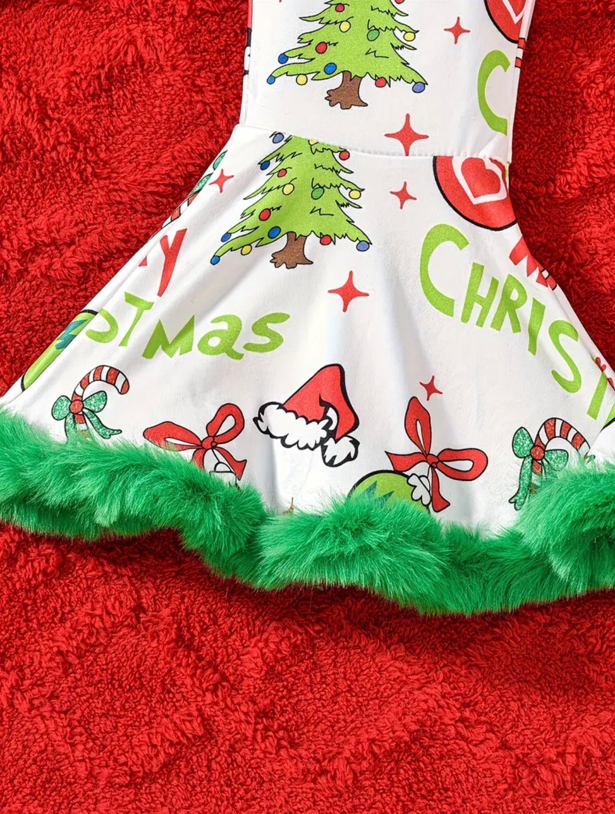 Merry Christmas Grinch Girl's Coverall