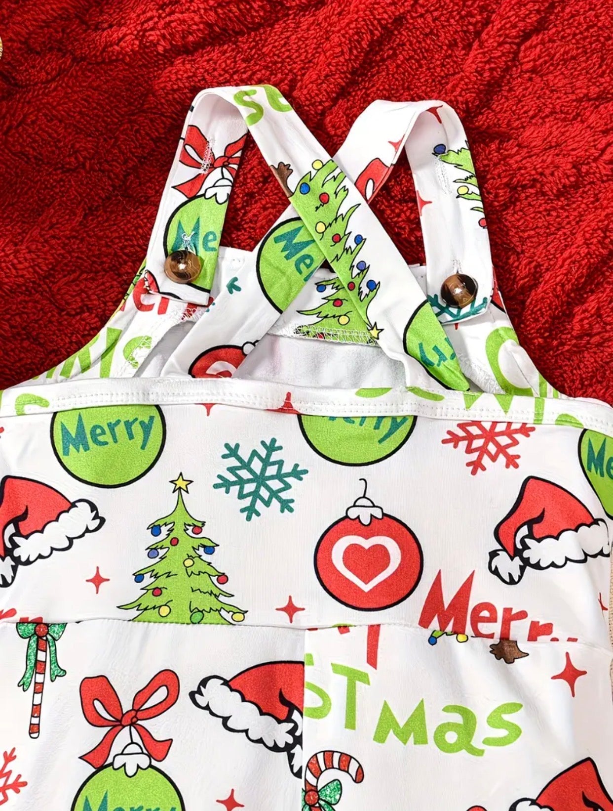 Merry Christmas Grinch Girl's Coverall