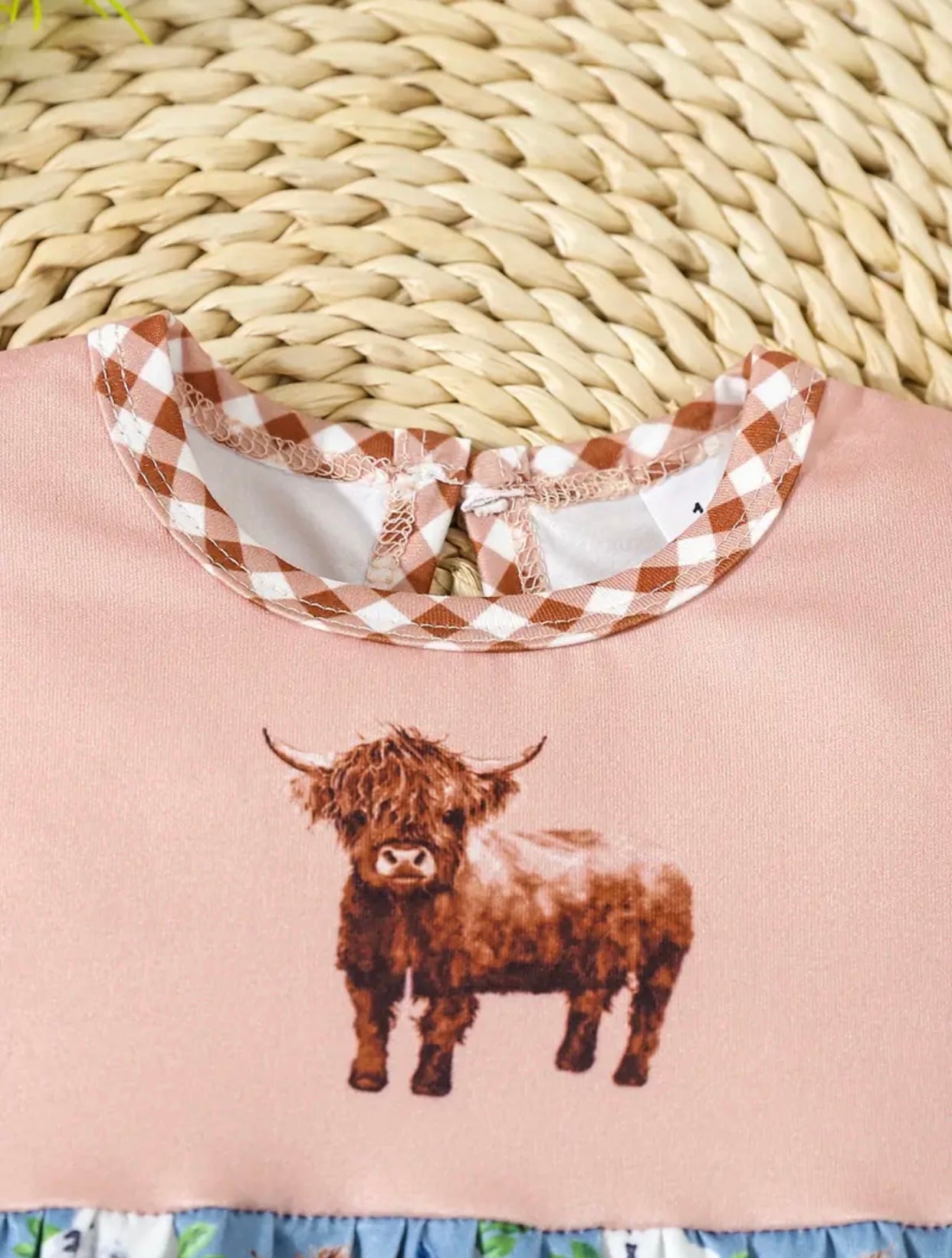 Blush and Blue Girls Romper
