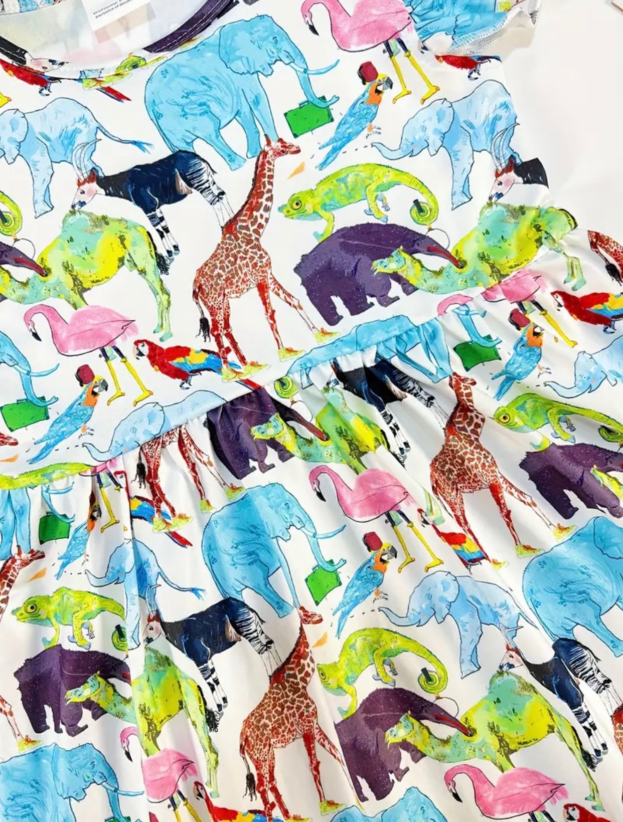 At the Zoo Flutter Sleeve Dress