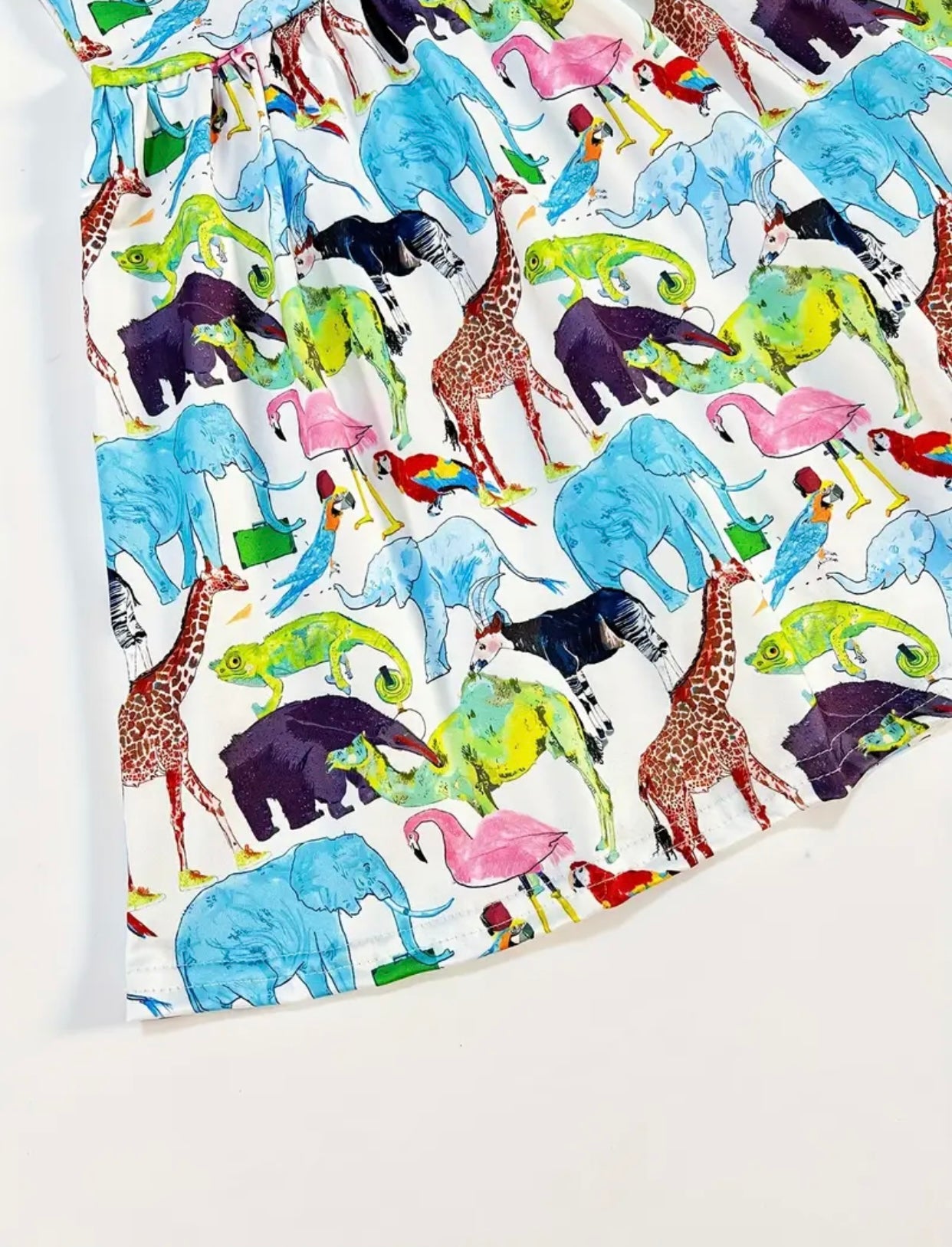At the Zoo Flutter Sleeve Dress