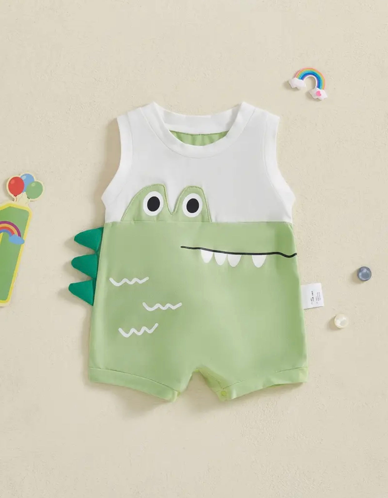 Croc-a-gator Sleeveless Shorty Romper